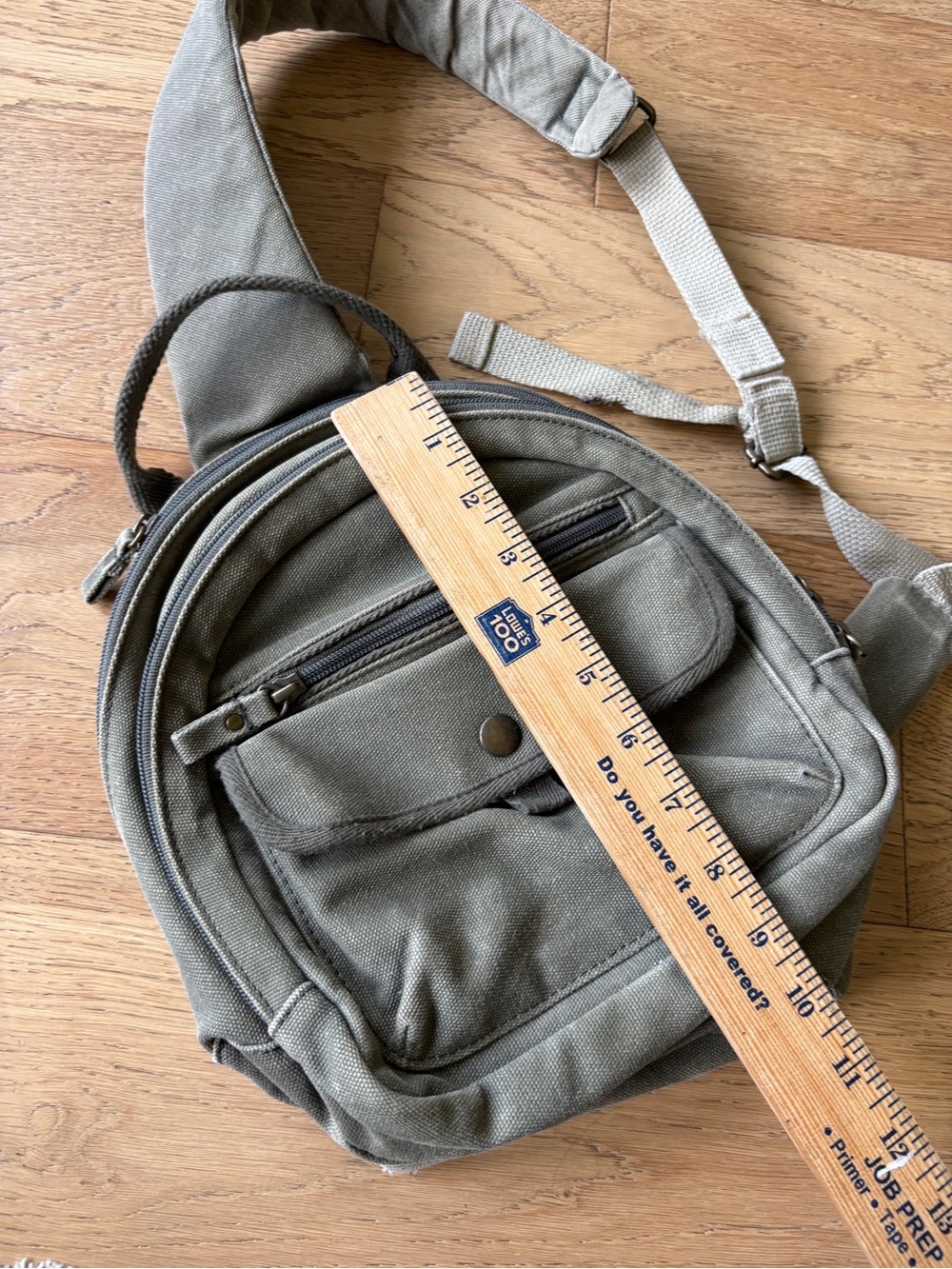 LL bean canvas backpack crossbody - Picture 3 of 6